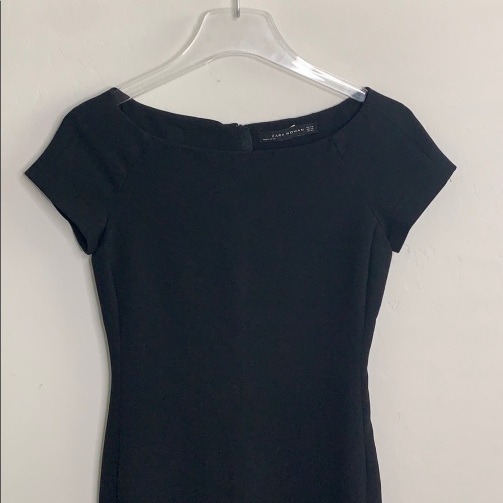 Zara black fitted cocktail business dress XS (cc) - Picture 2 of 6
